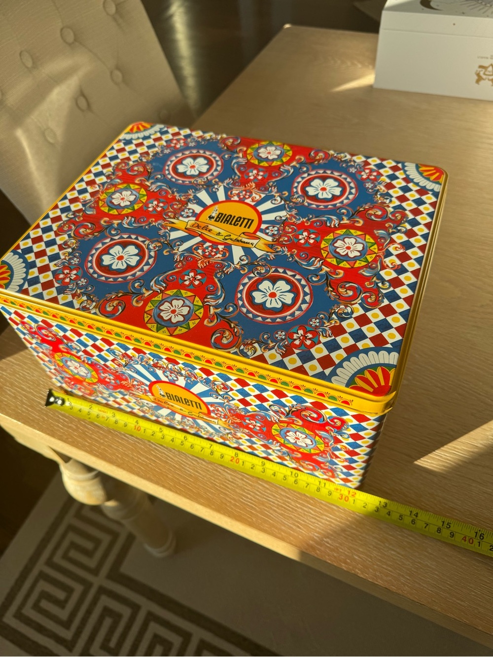 Dolce & Gabbana Decorative Multicolor Tin Storage Box